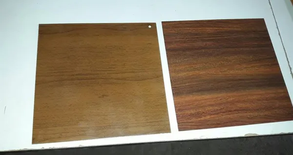 wood finish on sheet