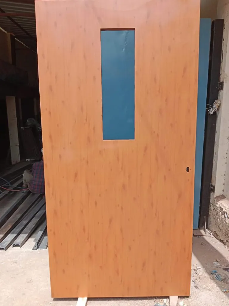 Wooden finish steel door